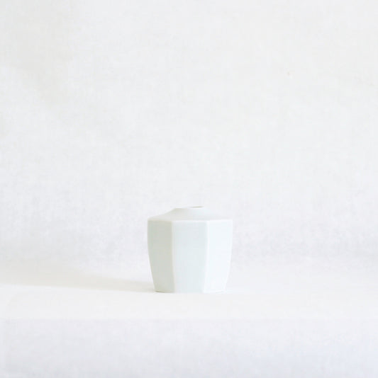 White Octagon Mini Vase